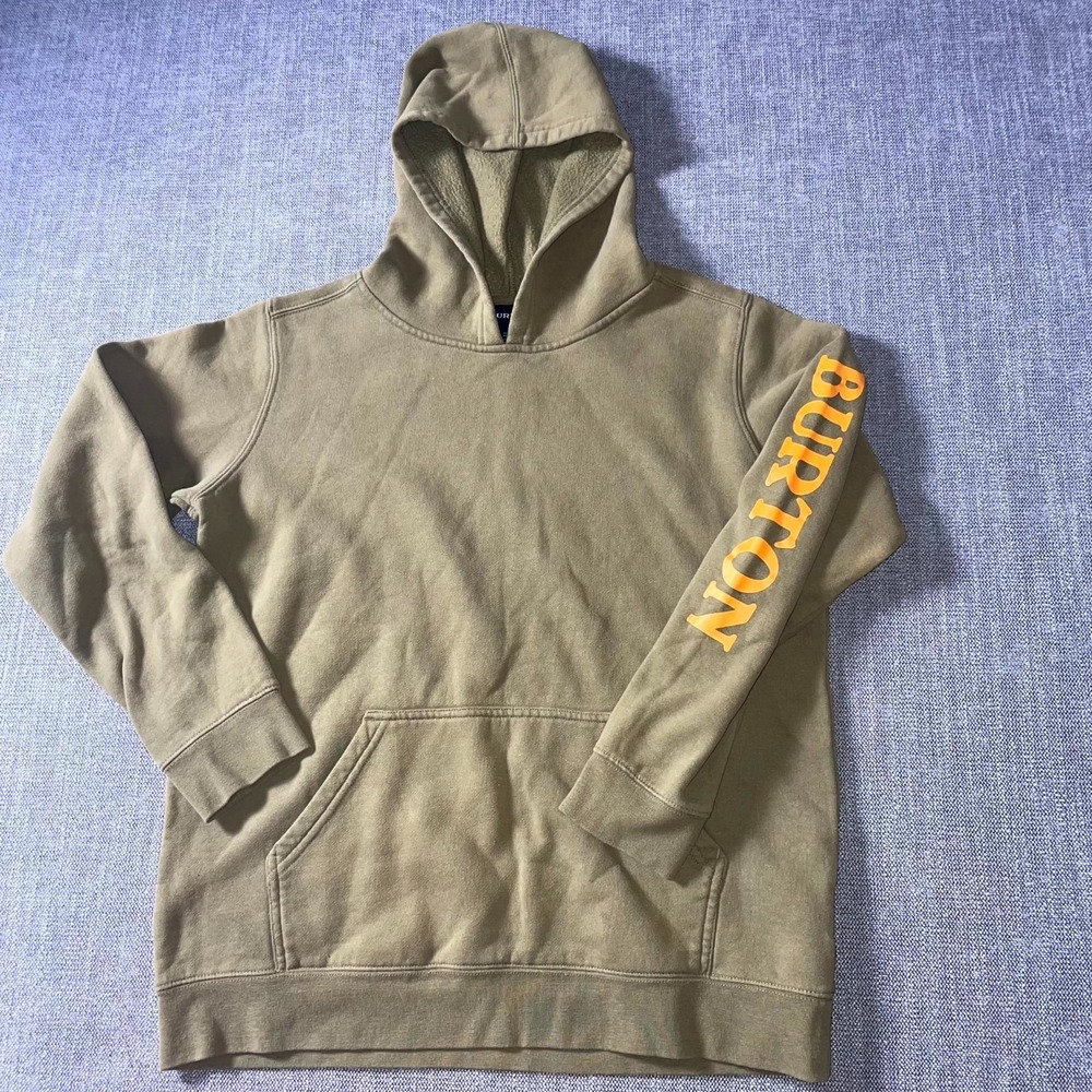 Burton Elite Pullover Hoodie Kids Boys XL-18 Olive Green Long Sleeve Athleisure